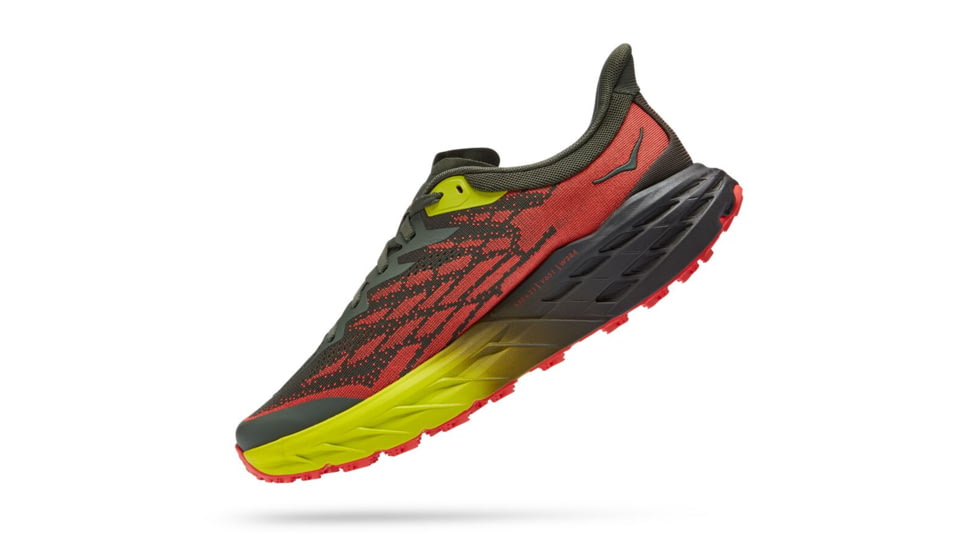 Hoka Speedgoat 5 Trailrunning Shoes - Mens, Thyme / Fiesta, 09.5D, 1123157-TFST-09.5D