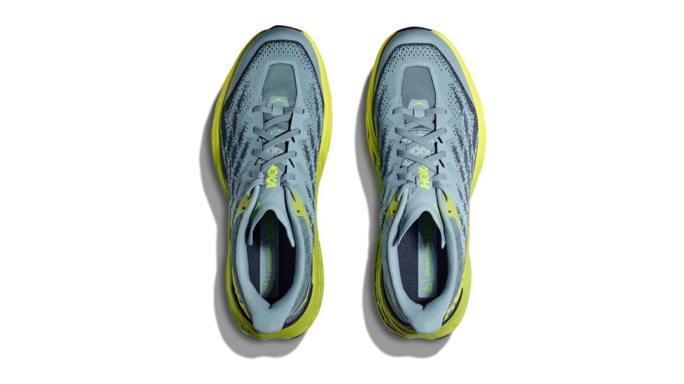 Hoka Speedgoat 5 Wide Trailrunning Shoes - Mens, Stone Blue/Dark Citron, 8.5EE, 1123159-SBDCT-08.5EE