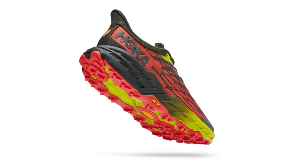 Hoka Speedgoat 5 Wide Trailrunning Shoes - Mens, Thyme / Fiesta, 10.5EE, 1123159-TFST-10.5EE