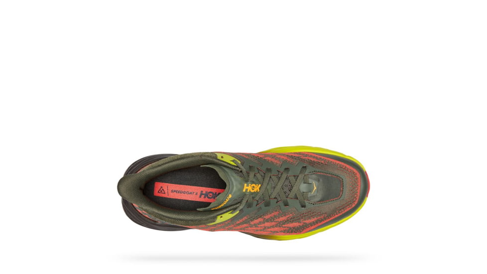 Hoka Speedgoat 5 Wide Trailrunning Shoes - Mens, Thyme / Fiesta, 10.5EE, 1123159-TFST-10.5EE