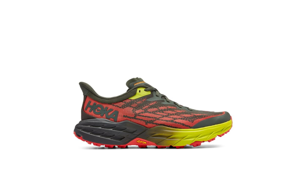 Hoka Speedgoat 5 Wide Trailrunning Shoes - Mens, Thyme / Fiesta, 10.5EE, 1123159-TFST-10.5EE