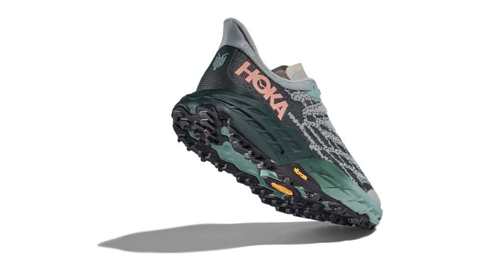 Hoka Speedgoat 5 Wide Trailrunning Shoes - Womens, Harbor Mist/Spruce, 08D, 1123160-HMSP-08D