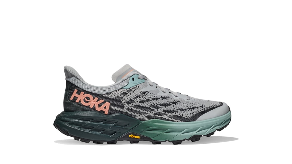 Hoka Speedgoat 5 Wide Trailrunning Shoes - Womens, Harbor Mist/Spruce, 08D, 1123160-HMSP-08D