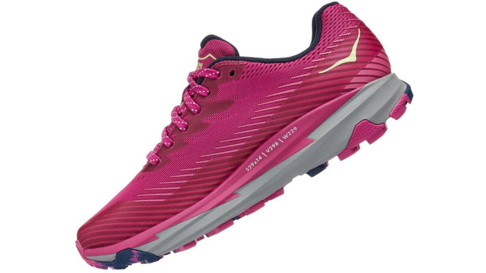 Hoka Torrent 2 Trail Running Shoes - Womens, Festival Fuchsia/Ibis Rose, 8, 1110497-FFIR-08