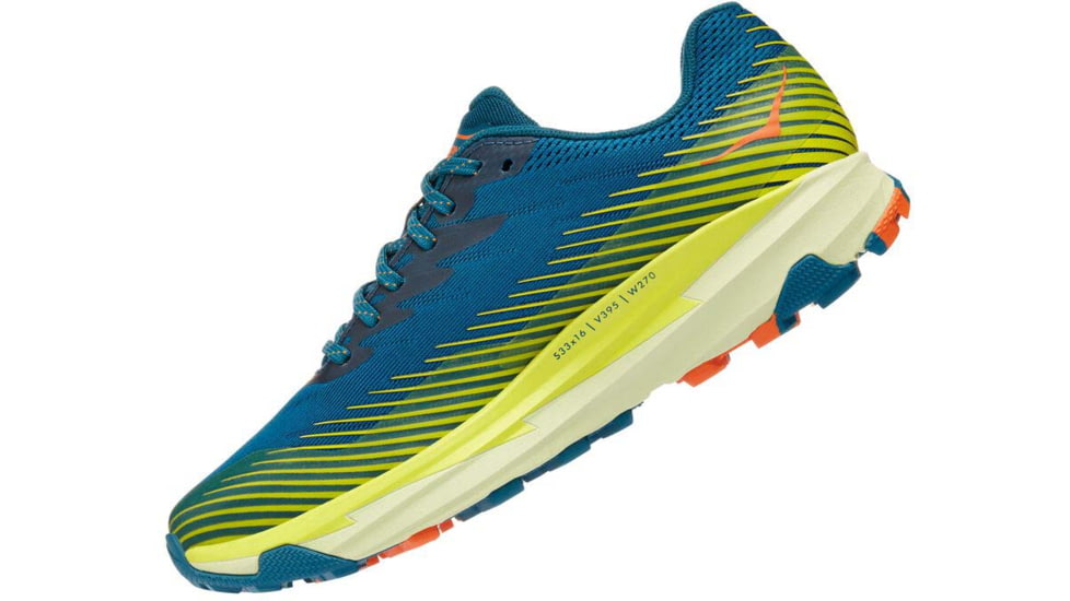 Hoka Torrent 2 Trailrunning Shoes - Mens, Blue Coral/Evening Primrose, 11, 1110496-BCEP-11
