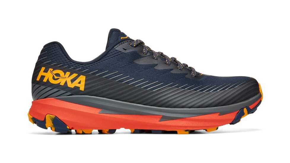 Hoka Torrent 2 Trail Running Shoes - Men's, Outer Space/Fiesta, 8, 1110496-OSFS-08