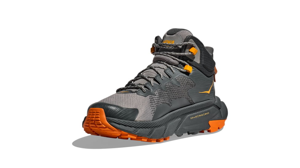 Hoka Trail Code GTX Shoes - Mens, Castlerock/Persimmon Orange, 10, 1123165-CPOR-10D
