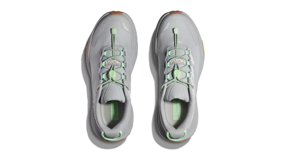 Hoka Transport Hiking Shoes - Womens, Harbor Mist/Lime Glow, 06.5B, 1123154-HMLG-06.5B