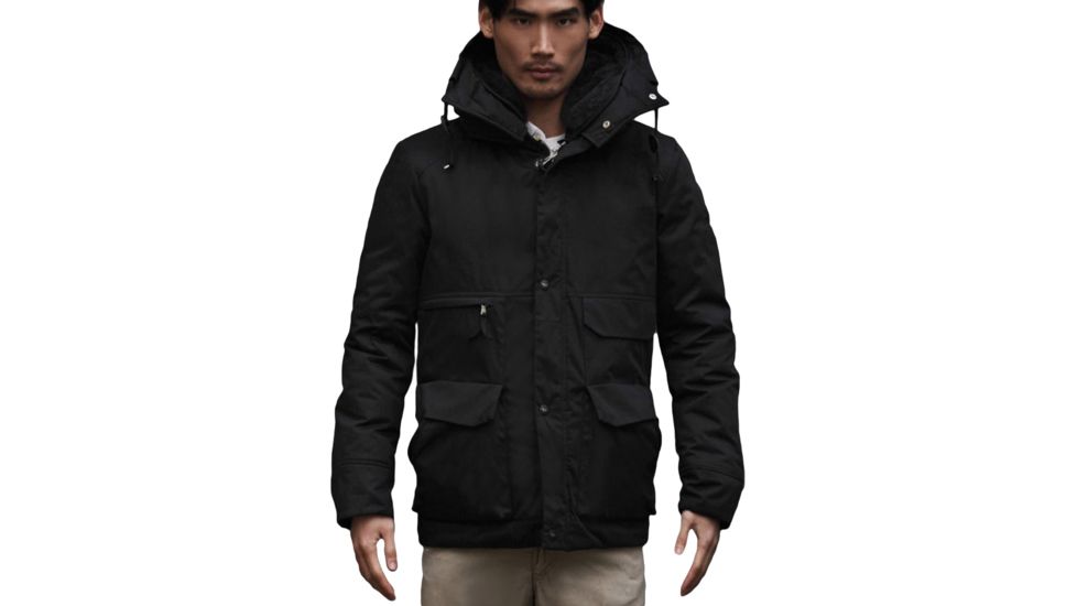 Holubar Metro Black Parka - Mens-Black-Small