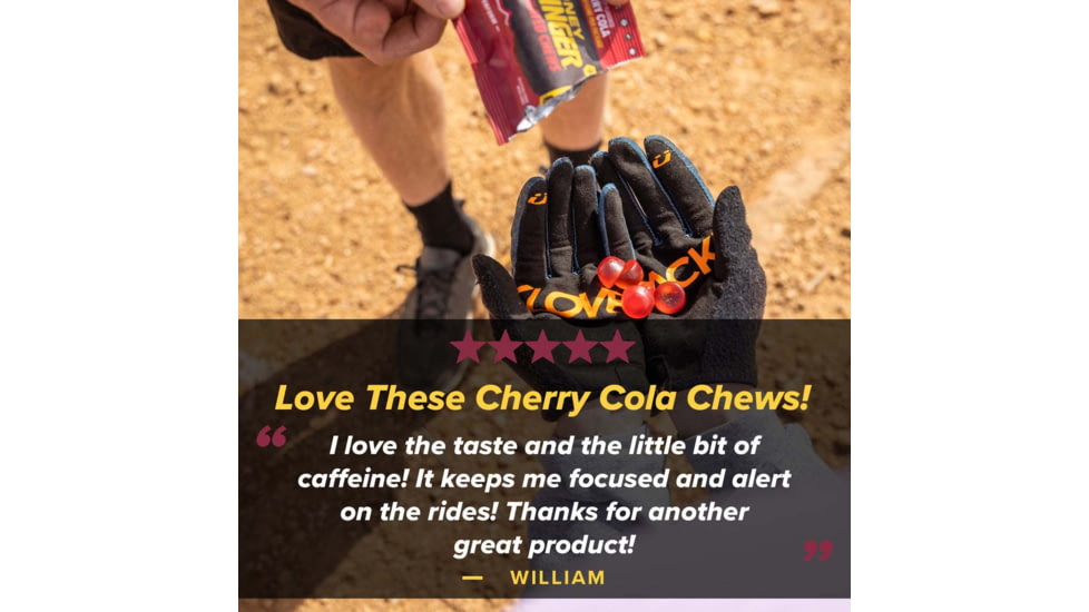 Honey Stinger Caffeinated Chews, Cherry Cola, 1.8 oz Bag, 78312