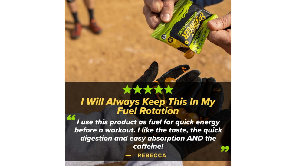 Honey Stinger Caffeinated Chews, Stingerita Lime, 1.8 oz Bag, 78412