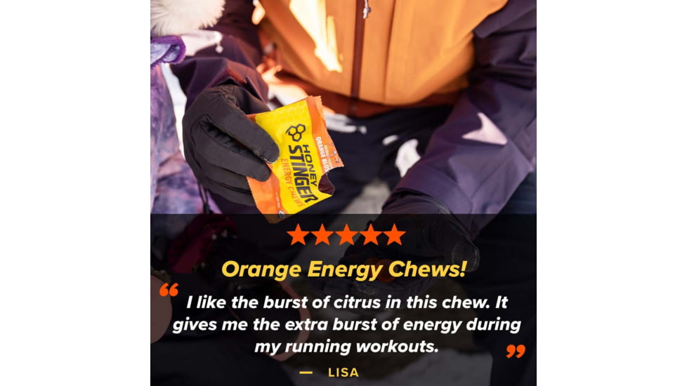 Honey Stinger Energy Chews, Orange Blossom, 1.8oz Bag, 72319