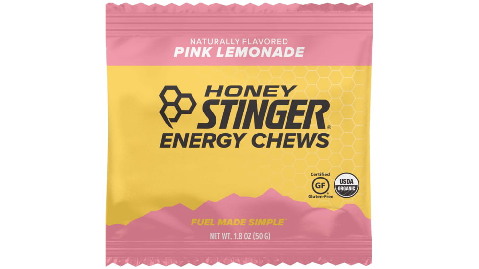 Honey Stinger Energy Chews, Pink Lemonade, 1.8oz Bag, 72512