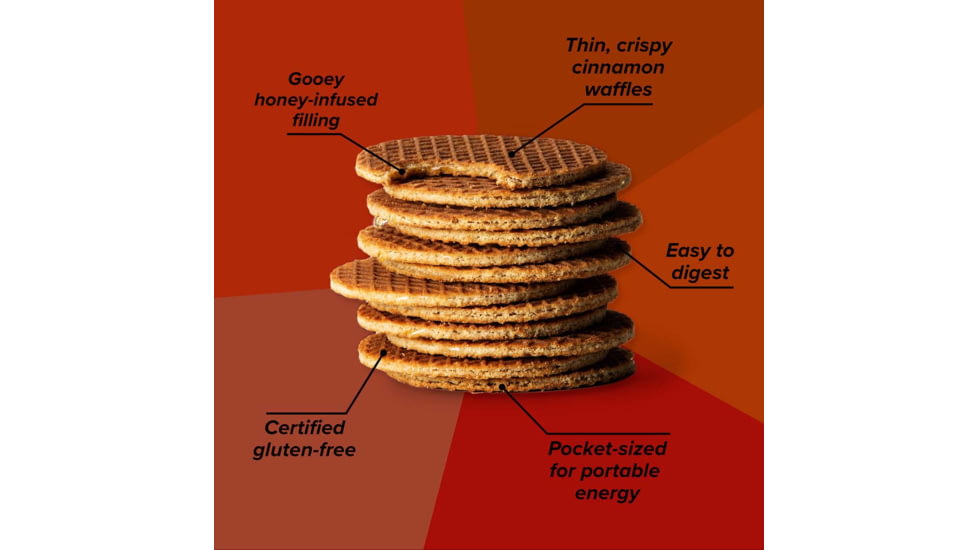 Honey Stinger Gluten Free Organic Waffle, Cinnamon, 1 oz Pack, 76212