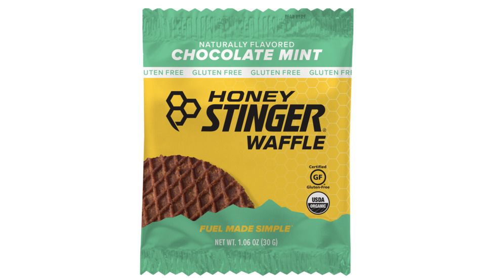 Honey Stinger Gluten Free Organic Waffle - Mint Chocolate, 76416