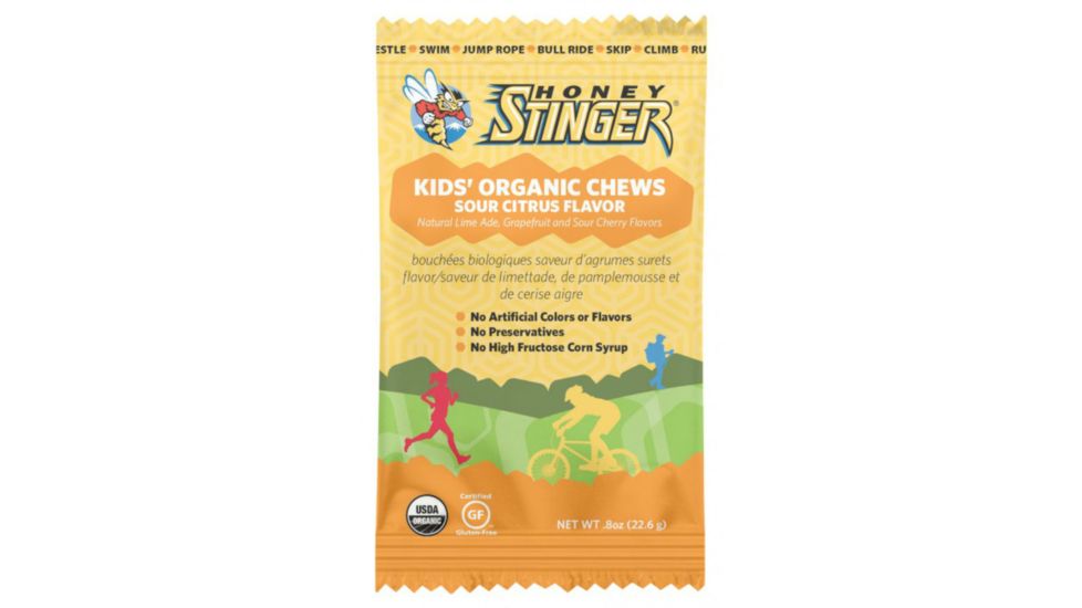 Honey Stinger Kids Organic Energy Chews - Box of 5-Sour Citrus