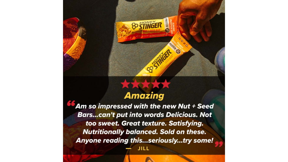 Honey Stinger Nut + Seed Bar, Almond and Pumpkin Seed, 1.98 oz, 73612