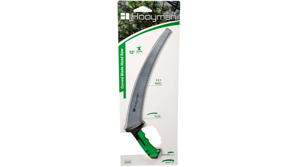 Hooyman Curved Blade Hand Saw, Black/Green, 1112250