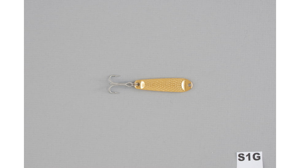 Hopkins Shorty Hammered Spoon w/Plain Treble, Gold, 1/4oz, 1 3/4in, S1G