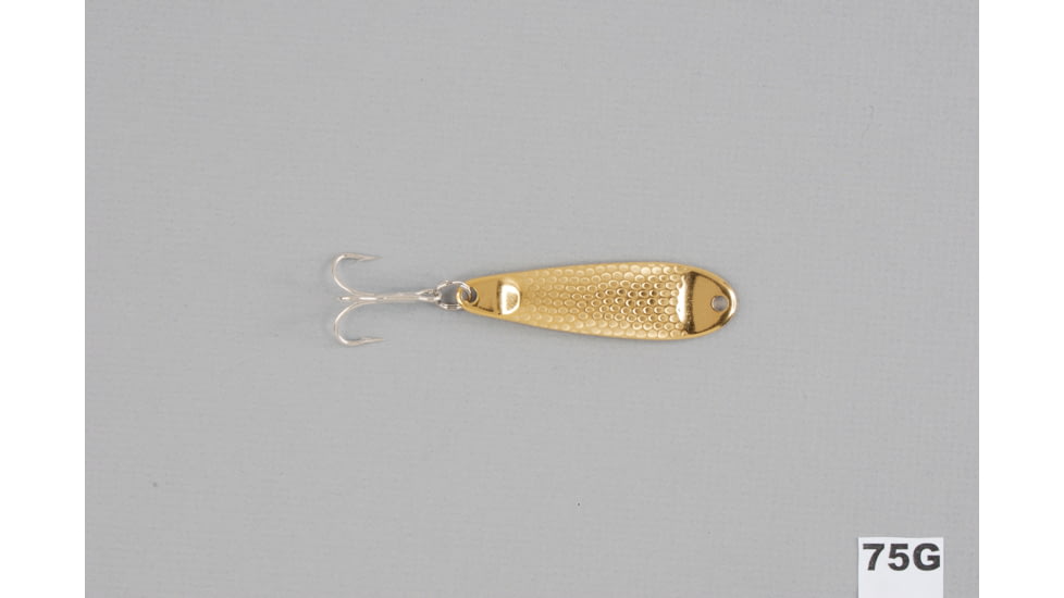 Hopkins Shorty Hammered Spoon w/Plain Treble, Gold, 3/4oz, 2 1/2in, 75G