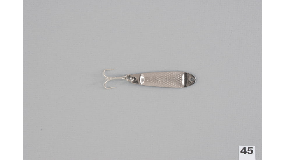 Hopkins Shorty Hammered Spoon w/Plain Treble, Stainless Steel, 1/2oz, 2 1/4in, 45