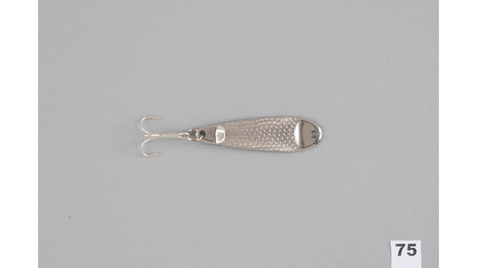 Hopkins Shorty Hammered Spoon w/Plain Treble, Stainless Steel, 3/4oz, 2 1/2in, 75