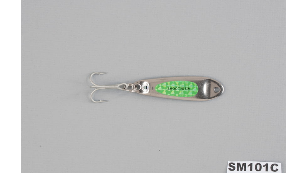 Hopkins Shorty Smoothie Spoon w/Plain Treble, Chartreuse Prism, 1oz, 2 3/4in, SM101C