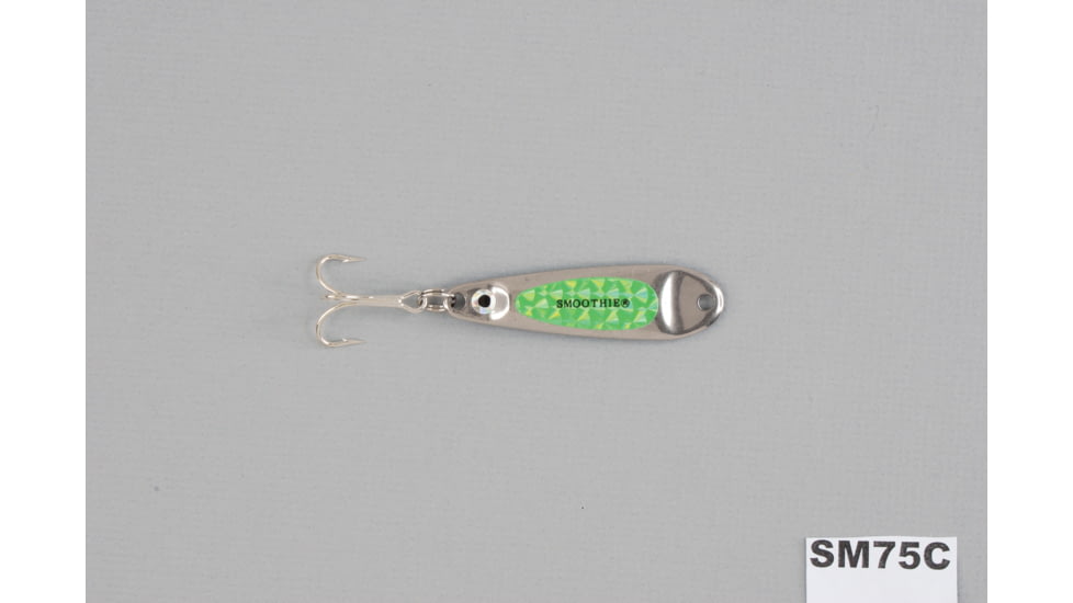 Hopkins Shorty Smoothie Spoon w/Plain Treble, Chartreuse Prism, 3/4oz, 2 1/2in, SM75C