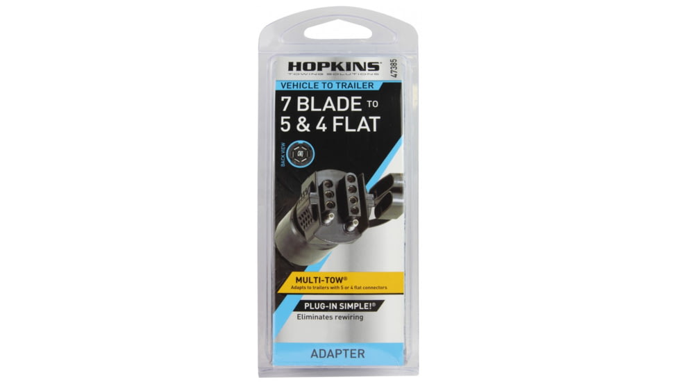 Hopkins Towing Solutions Multi Tow 7 Blade To 5 Flat And 4 Flat Adapter, 47385