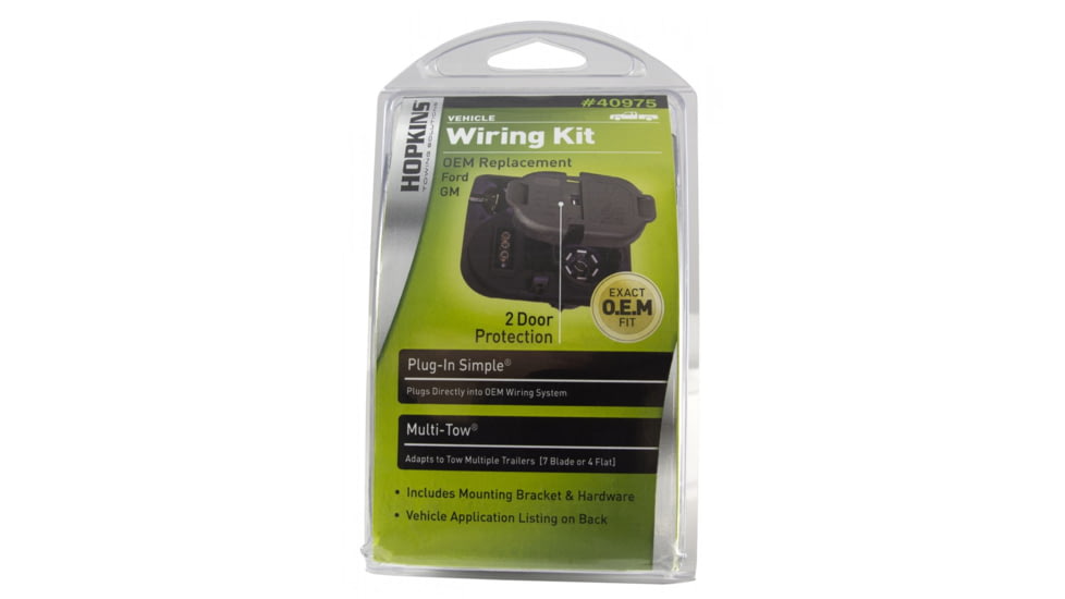 Hopkins Towing Solutions Multi Tow Exact Fit Oe Replacement 7 Blade And 4 Flat Connector With Bracket, 40975
