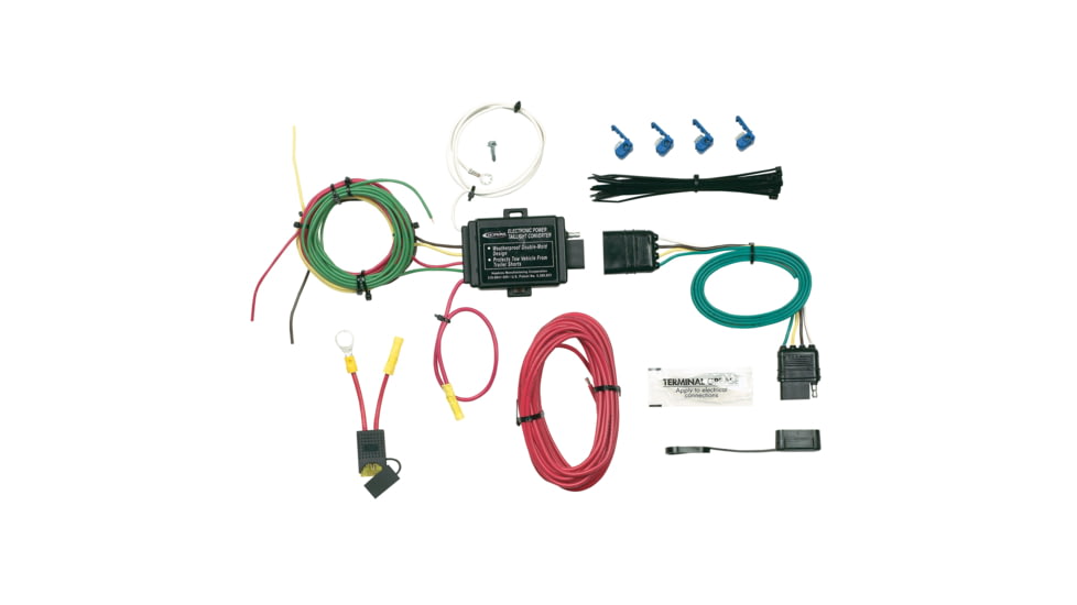 Hopkins Towing Solutions Tail Light 4 Flat Universal Kit w/ Converter, Independent Bulb Turn Signals, 46155
