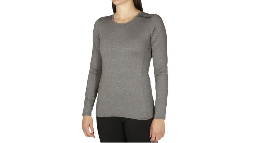 Hot Chillys Micro Elite Chamois Crewneck Top - Womens, Granite, Medium, HC9908-532-M