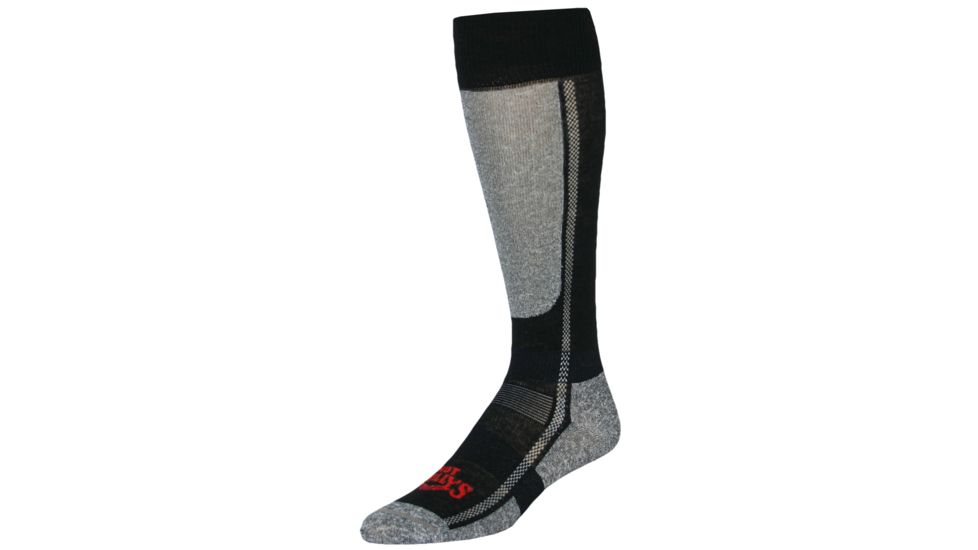 Hot Chillys Prem Low Vol Cls Sock - Mens, Black/Heather, Medium, HC2211-BLACK/HEATHER-M