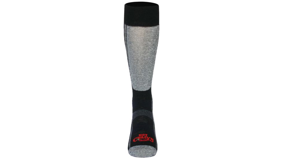 Hot Chillys Prem Low Vol Cls Sock - Mens, Black/Heather, Medium, HC2211-BLACK/HEATHER-M