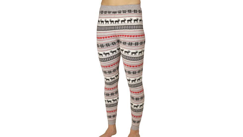 Hot Chillys Sweater Knit Printed Legging - Womens, Winter Love, Large, HC7614P-313-L