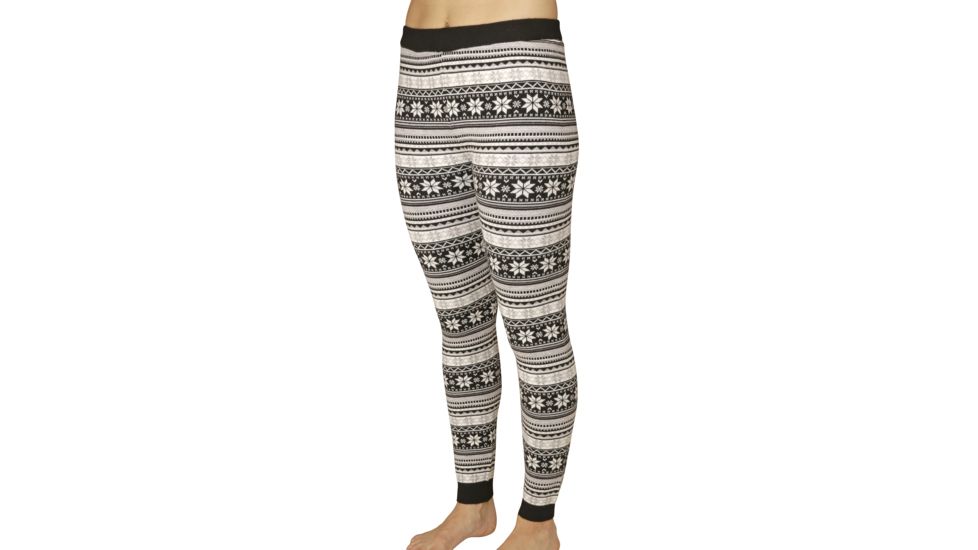 Hot Chillys Sweater Knit Printed Legging - Womens, Winter Vibe, Extra Small, HC7614P-548-XS