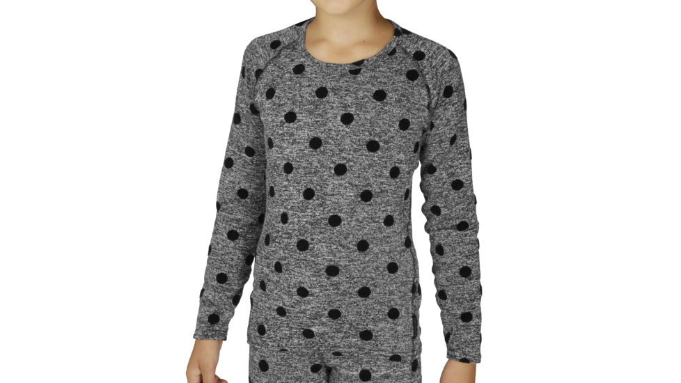 Hot Chillys Youth Heather Scoop - Girls, Black Heather, Extra Small, HC9602-909-XS