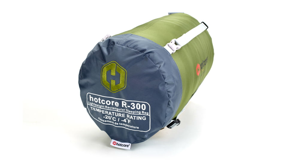 Hotcore R-300 Sleeping Bag, Green, 90in x 34in, R-300