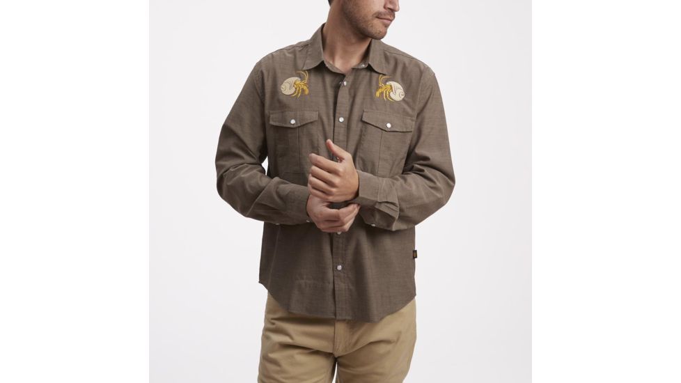 Howler Brothers Gaucho Snapshirt - Mens, Brown Oxford/Hermit Crabs, XL, 120720S-BRO-XL