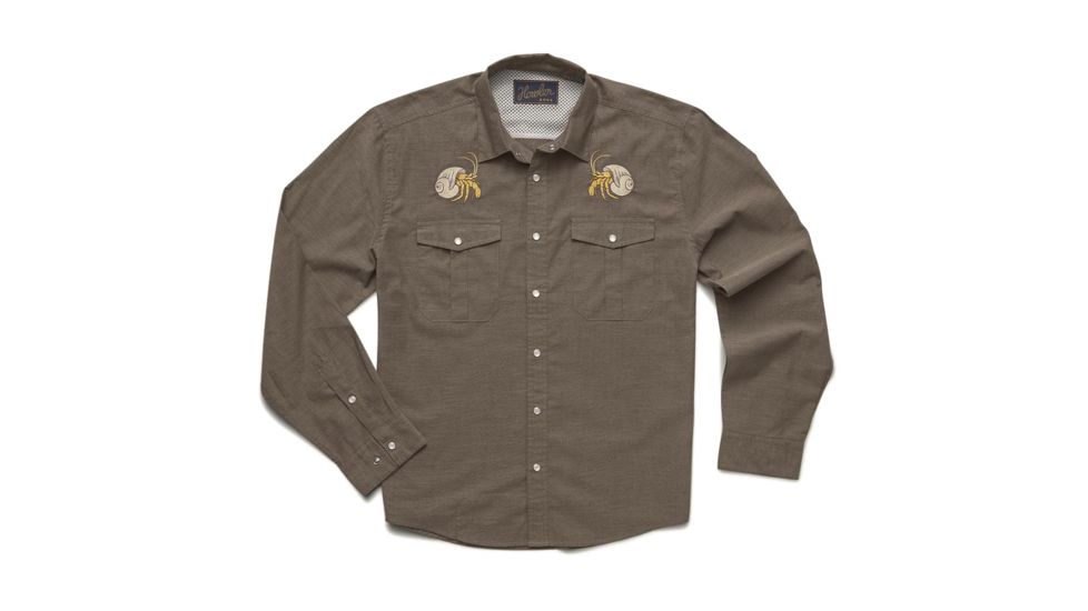 Howler Brothers Gaucho Snapshirt - Mens, Brown Oxford/Hermit Crabs, XL, 120720S-BRO-XL