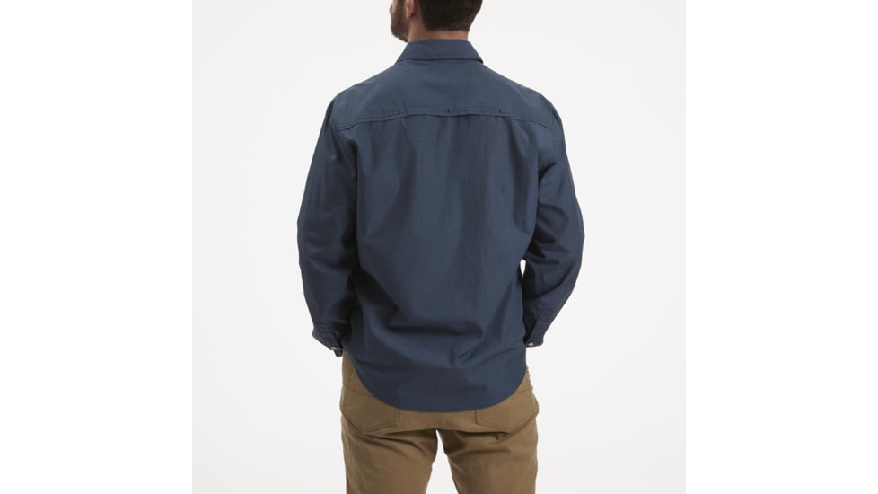 Howler Brothers Gaucho Snapshirt - Mens, Deep Blue Microstripe/Jellyfish, L, 120720S-BBM-L