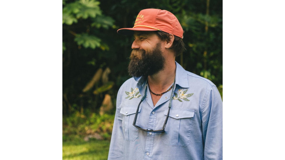 Howler Brothers Gaucho Snapshirt - Mens, Pale Blue Oxford/Orange Blossom Special, M, 120720S-LBO-M