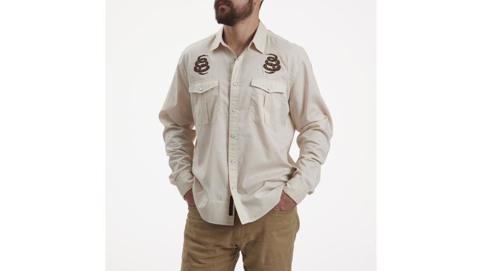 Howler Brothers Gaucho Snapshirt - Mens, Riverbed Oxford/Cottonmouth, L, 120720S-OWO-L