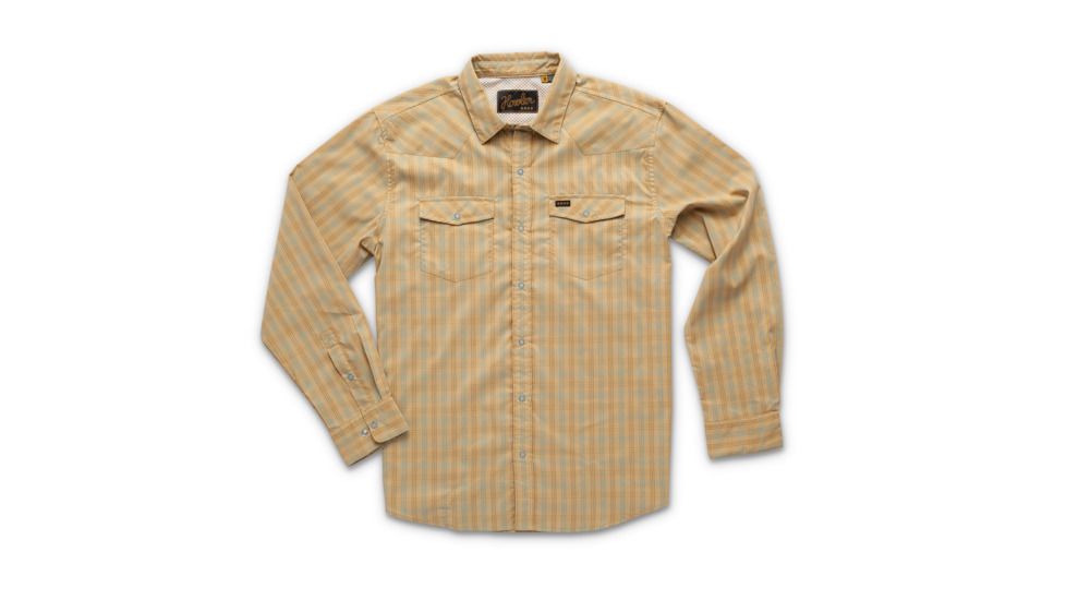 Howler Brothers H Bar B T-Shirtech Long Sleeve Shirt - Mens, Slaton Plaid/ Lion Tan, Medium, 125519F-SPT-M