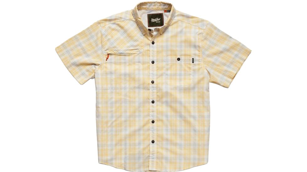 Howler Brothers Matagorda Shortsleeve - Mens, Shoreline Plaid / Sunny Yellow, Medium, 124619S-SPY-M