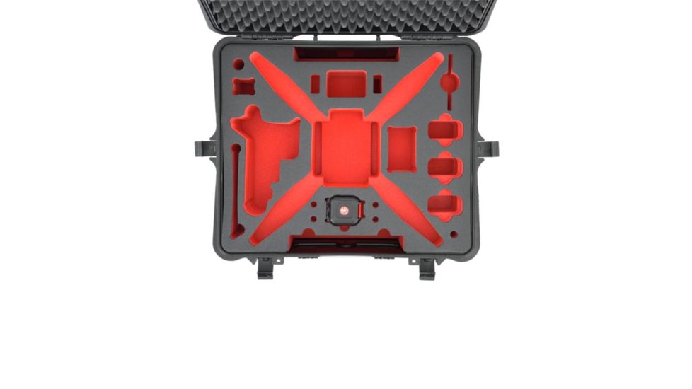 HPRC 2700W Plastic Case for DJI Phantom 2, Vision and Vision Plus with Pre-Cut Wheels, Case Only, Black PHA2700W-03