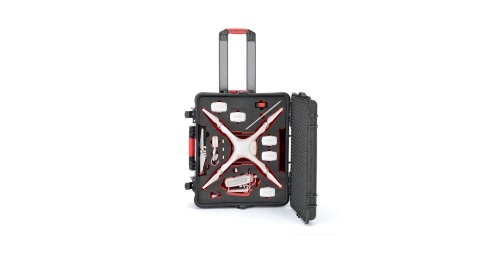 HPRC DJI Phantom 4 Case with Pre-Cut Foam Interior and Wheels, Case Only, Black PHA4-2700W-01