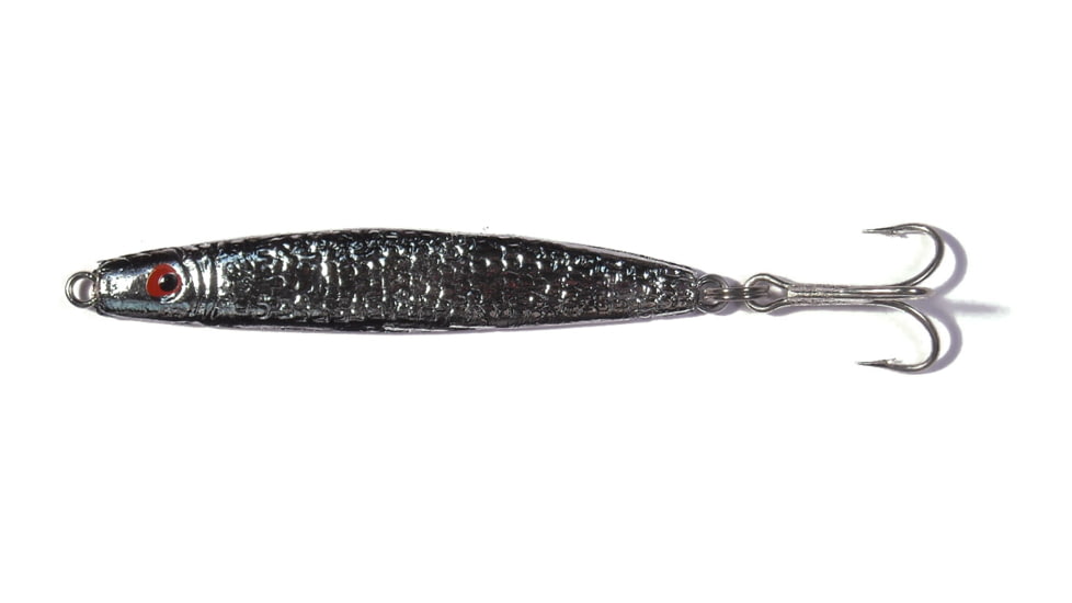 HR Tackle Original Stingsilver Jig, 1 5/8 oz, 3 1/2 in, 1/0 Hook, Chrome, 1545CH