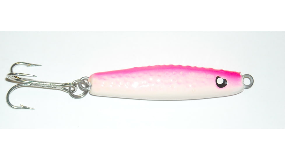 HR Tackle Short Body Stingsilver Jig, 2 oz, Pink Back White Belly, 1547PW