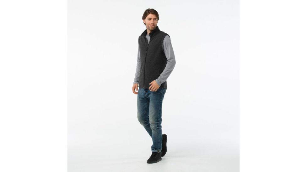 Smartwool Hudson Trail Fleece Vest-Men's, Dark Charcoal, Extra Large, SW016214A53-XL